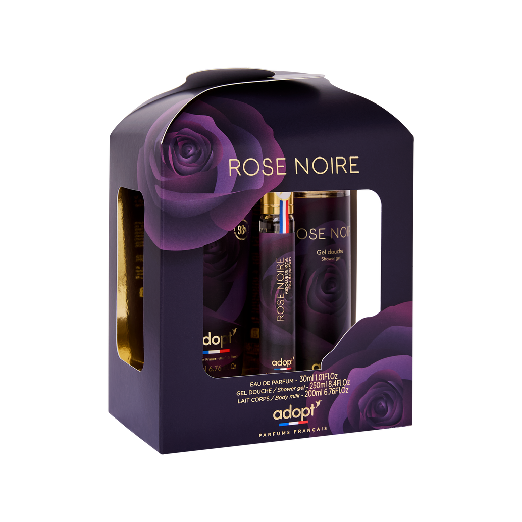 Rose Noire - Coffret eau de parfum 30 ml + gel douche 250 ml + lait corps 200 ml
