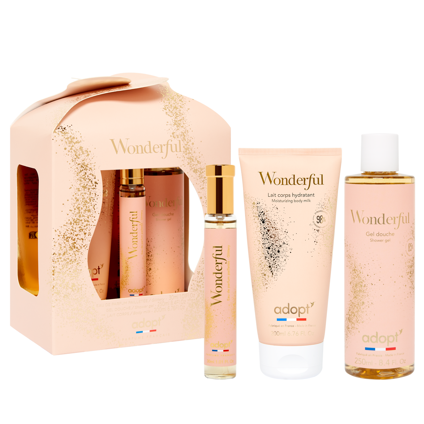 Wonderful - Coffret chalet 30ml + gel douche 250ml + lait corps 200ml