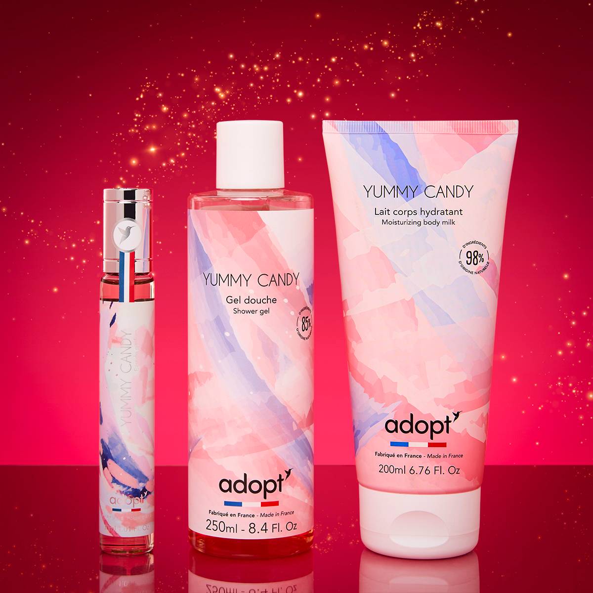 Yummy candy - Coffret chalet 30ml + gel douche 250ml + lait corps 200ml