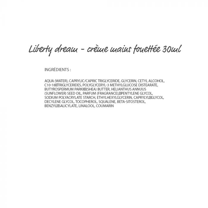 Liberty dream - Crème mains hydratante 30ml