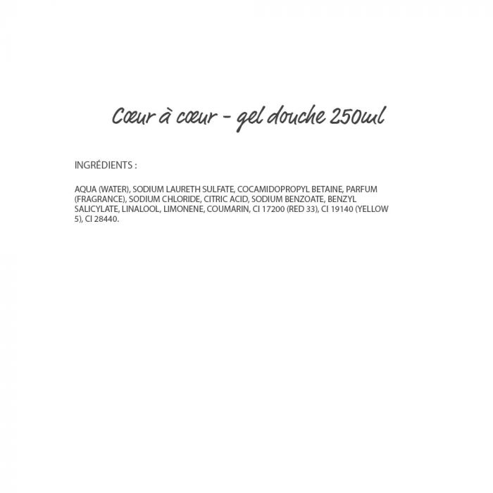 Cœur à cœur - gel douche 250ml