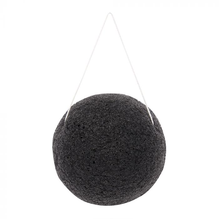 Éponge konjac visage - Au charbon de bambou