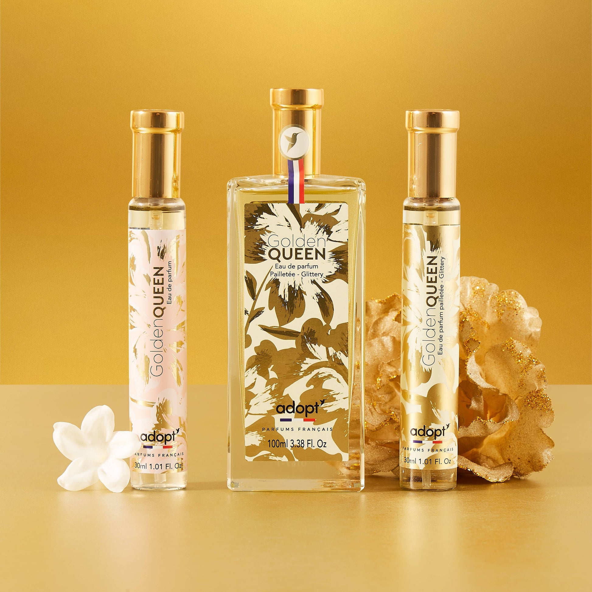 Golden Queen Eau de parfum pailletée 30 ml – Adopt' Réunion