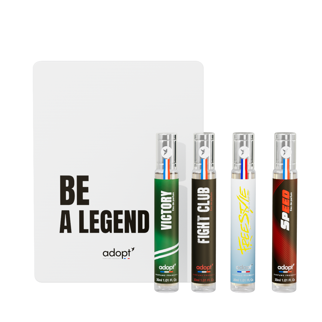 Be a Legend - Coffret Mtal 4 eaux de parfums Victory 30 ml + Fight Cl Adopt Runion Be a Legend - Coffret Mtal 4 eaux de parfums Victory 30 ml + Fight Cl Adopt Runion