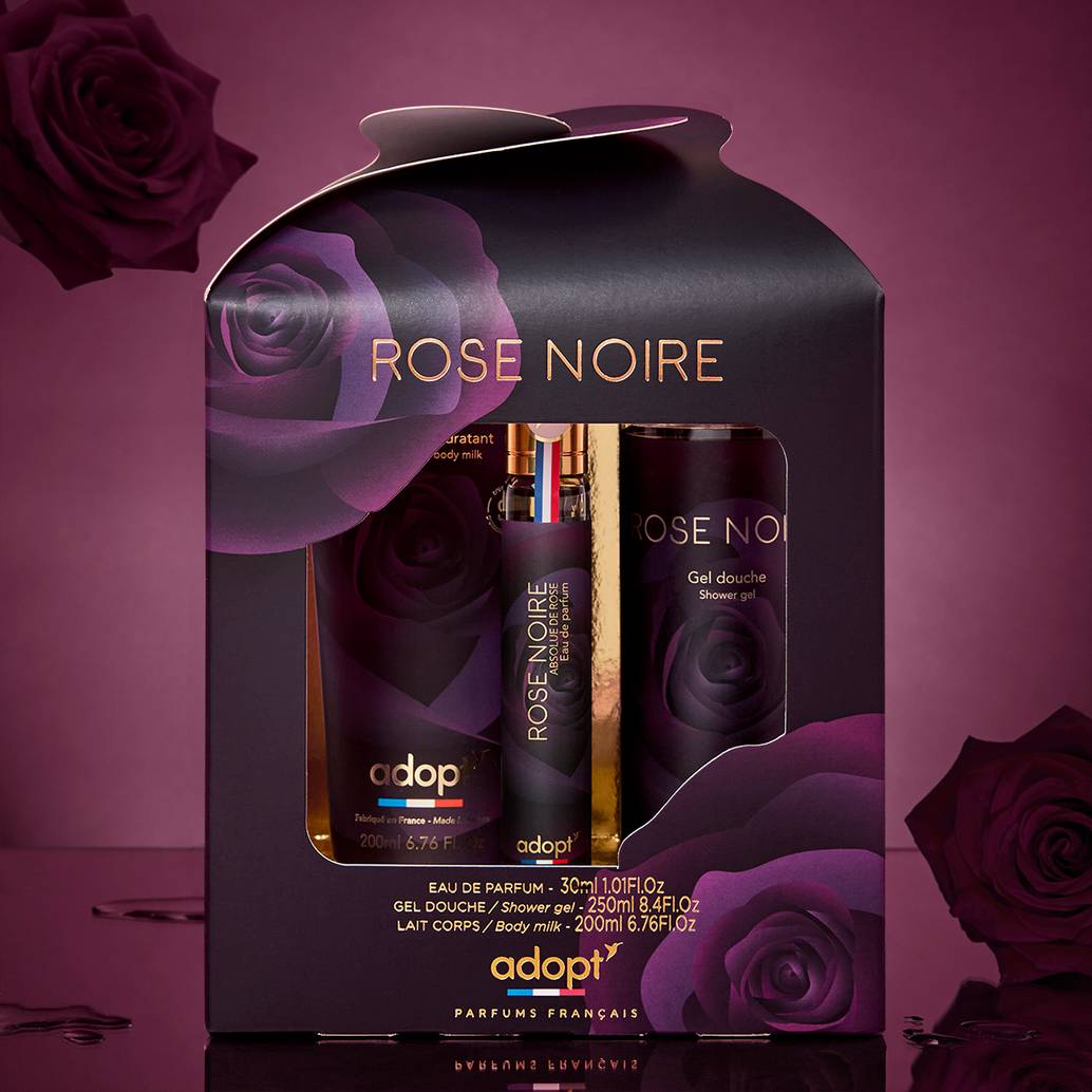 Rose Noire - Coffret eau de parfum 30 ml + gel douche 250 ml + lait corps 200 ml