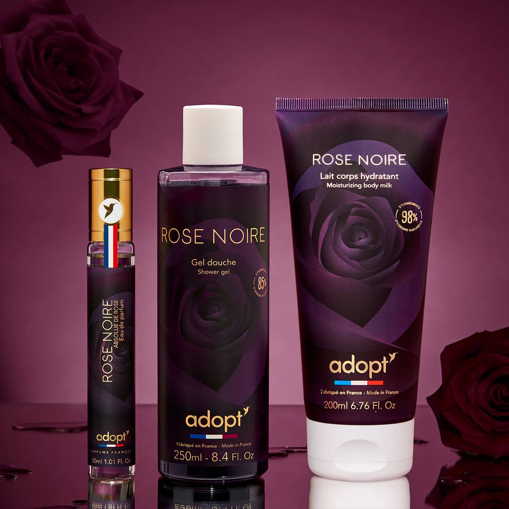 Rose Noire - Coffret eau de parfum 30 ml + gel douche 250 ml + lait corps 200 ml
