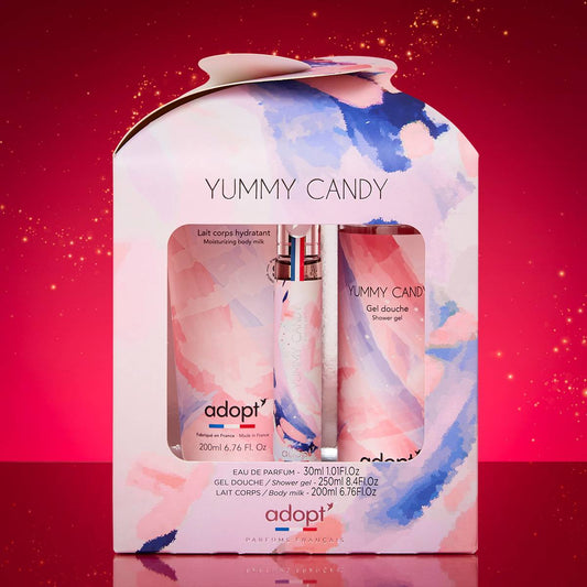 Yummy candy - Coffret chalet 30ml + gel douche 250ml + lait corps 200ml