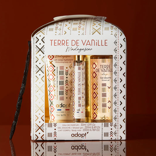 Terre de Vanille - Coffret chalet eau de parfum 30 ml + gel douche 250 ml + lait corps 200 ml