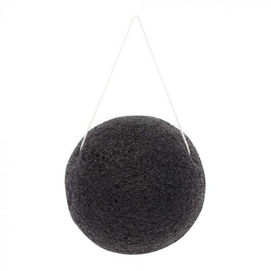 Éponge konjac visage - Au charbon de bambou